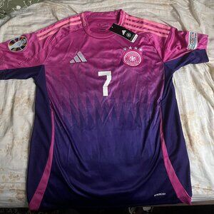 GERMANY 2024 EUROS PATCH AWAY PINK JERSEY HAVERTZ 7 NEVER WORN US XL SLIM FIT